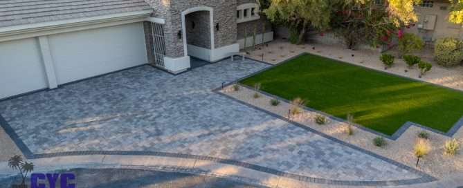 Pavers, Artificial Turf - Courtney